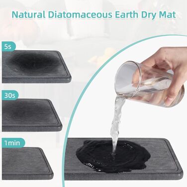 Тримач для зубних щіток у ванну кімнату, органайзер на 6 слотів, швидковисихаючий, для електричної зубної щітки, з абсорбуючим гелем, чорний