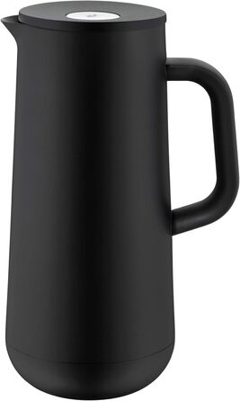 WMF Impulse Thermos Flask 1l, Insulated Carafe for Coffee or Tea, Pressure Lock, Keeps Drinks Cold & Warm for 24h, Black
