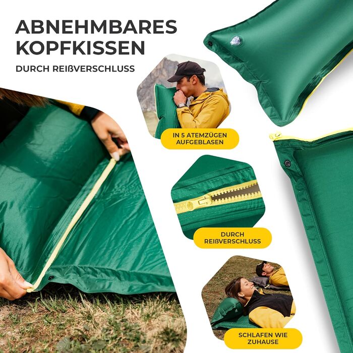 Isomatte самонадувна The Future Air Bender Comfort 5см, сіра, для кемпінгу та відпочинку на природі