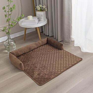OKYUK Dog Beds Dog Cushions - Sofa Protector, Handmade Washable Dog Bed, Dog Cushion, Couch Cushion, Fluffy Dog Mat for Large, Medium & Small (75 ×75cm) (90*90cm, Coffee)