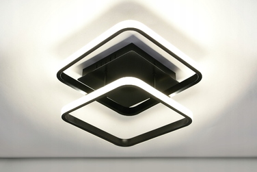 Підвісна LED-лампа LEDLUX, чорний алюміній, 2 точки світла, інтегровані світлодіоди