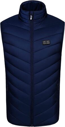 Електрична гріюча жилетка для чоловіків та жінок, 9 зон підігріву, тепла жилетка для зими, куртка з підігрівом, для активного відпочинку (без Powerbank), розмір L, колір A-Blue