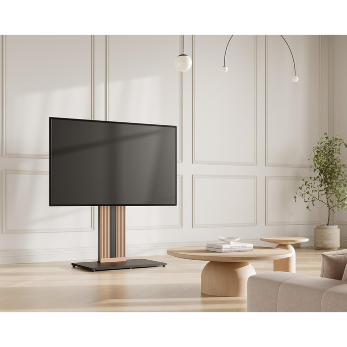Підставка для телевізора FITUEYES Zen Series - чорний, для телевізорів 55-88 дюймів, дерев'яна, поворотна, регульована по висоті