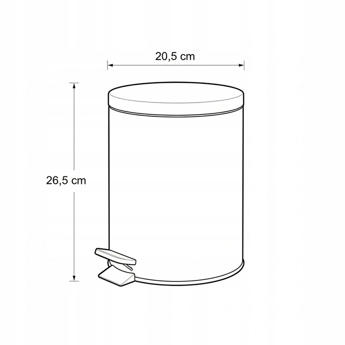 Кошик для сміття Bathroom Solutions NONI, 5 л, бежевий