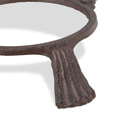 Relaxdays Cast Iron Bowls, 3-Piece Set with Handles