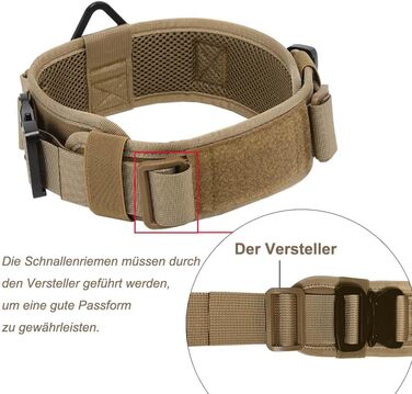 Тактичний нашийник для собак з контролем, 7 см, з двома пряжками, для великих собак (відбиваючий, чорний)