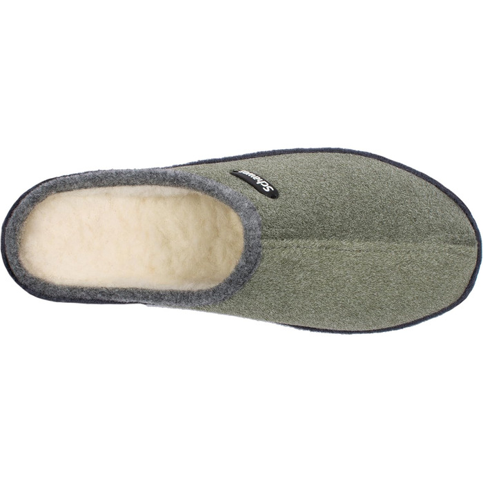 Домашні тапочки Schawos Lisa з ворсу для жінок, теплі, з підкладкою з шерсті, супінатор, неслизька підошва (37 EU, Зелений 10w)