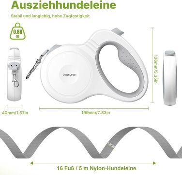 Рулетка для собак Active Brake - міцна повідка для середніх та великих собак до 60 кг (5 м)