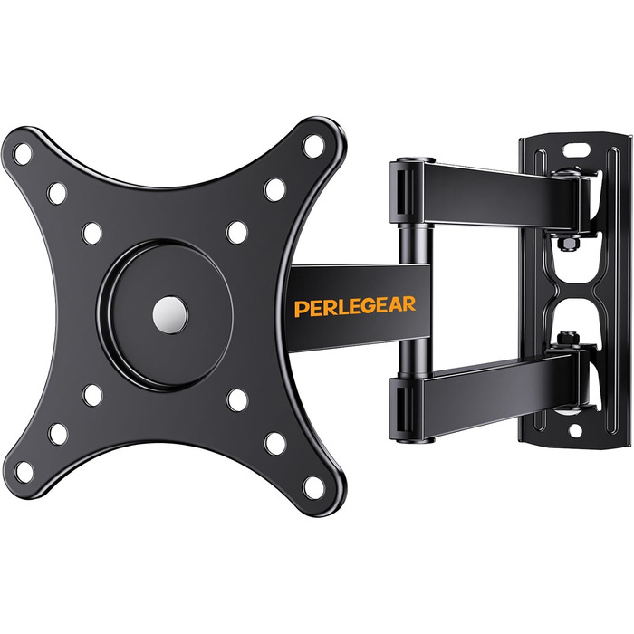 Настінне кріплення для телевізора Perlegear поворотне, нахильне, 10-30 дюймів, до 20 кг, VESA 100x100/75x75 мм
