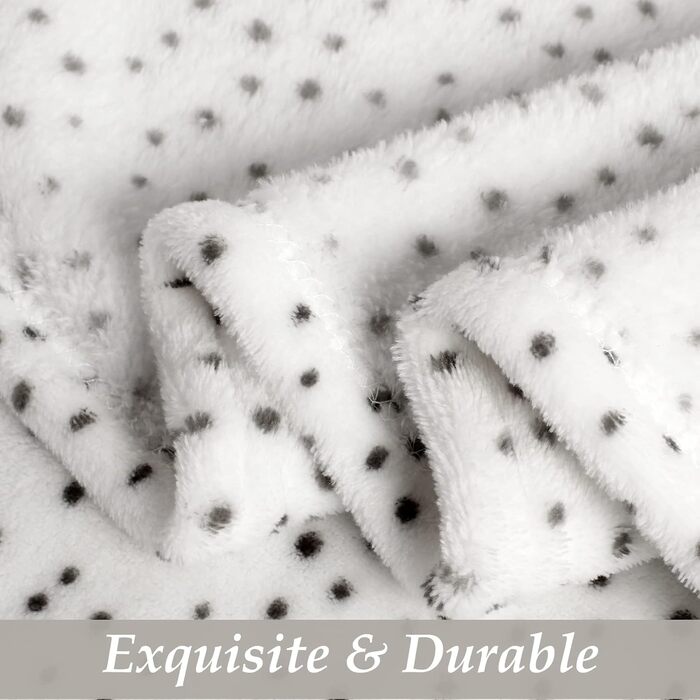 М'яка ковдра для собак та котів LeerKing: двошарова флісова ковдра 100 x 150 см (блакитний+білий)