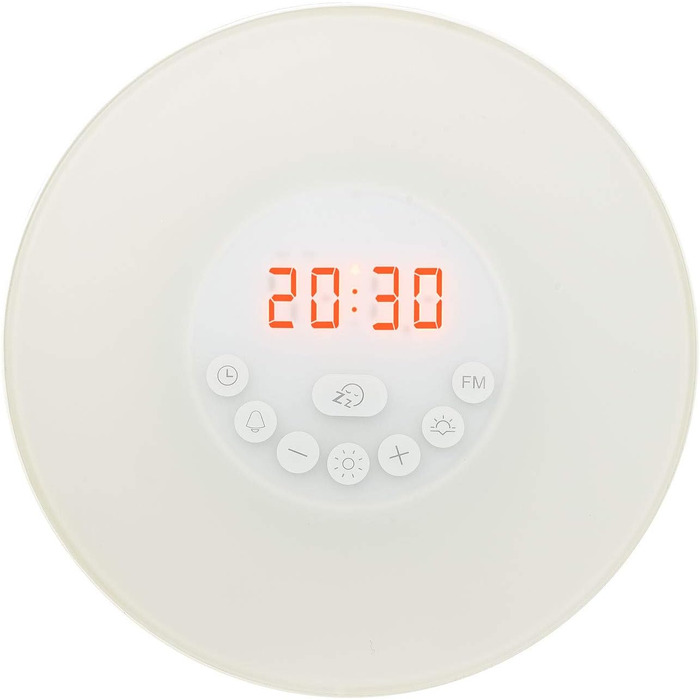 auvisio Light Alarm Clock: Wake-up Light Radio Alarm Clock w. Sunrise Simulation, Nature Sounds (Alarm Clock with Light and Nature Sounds, Wake Up Light, Gift Ideas)