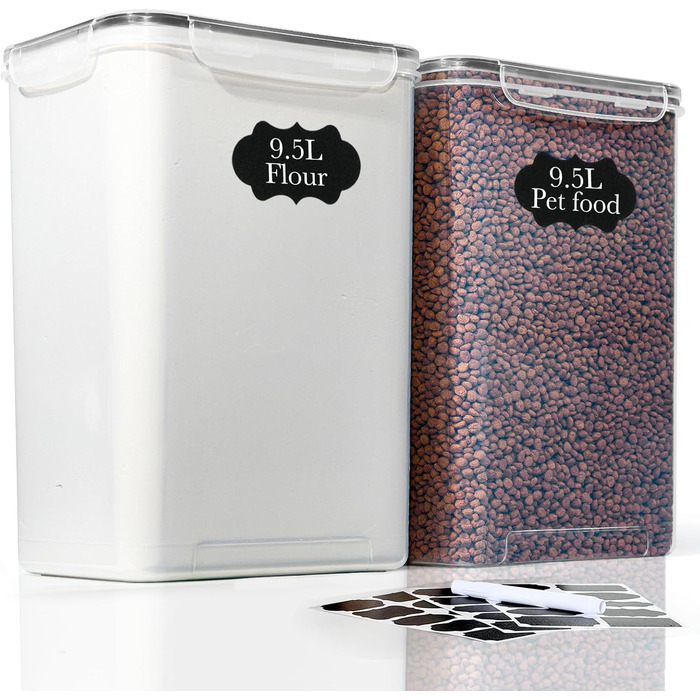 Набір контейнерів для зберігання GoMaihe 2.5л*6 шт. + 9.5л*2 шт. - Контейнери для продуктів, герметичні, пластикові, для кухні