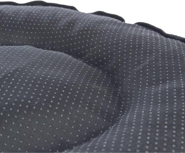 Кругле ліжко для собак TRIXIE Föhr, діаметр 70 см, чорний/пісочний колір, з ручкою для перенесення, м'яке та миється