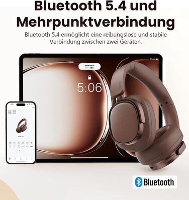 Навушники бездротові Edifier ES850NB з шумозаглушенням, Hi-Res Audio, Bluetooth 5.4, коричневі