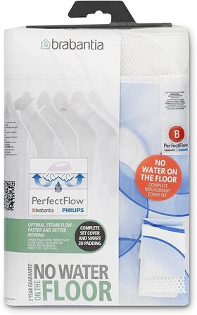 Чохол для прасувальної дошки Brabantia PerfectFlow Bubbles 124x38 см, 3-шаровий, паропроникний