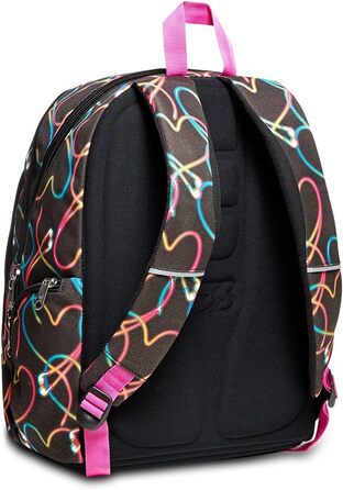 Рюкзак Seven Rucksack Advanced: для школи, університету та відпочинку. Місткий рюкзак для підлітків, дівчаток та хлопчиків з відділенням для ноутбука та кишенькою для пляшки. Кольори: рожевий, фіолетовий (Чорний I)