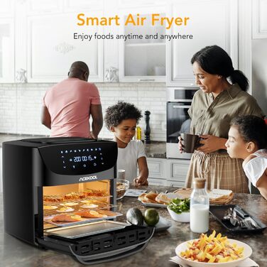 Hot Air Fryer 5QT XXL Fryer Hot Air Fryer Air Fryer with Silicone Liner, 8 Presets Quiet Air Fryer with Viewing Window Acekool 4.5L