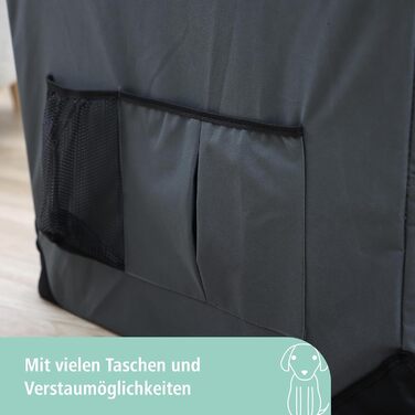 Переносна переноска для тварин Kerbl Journey, 81x58x58 см, сірий/бежевий колір