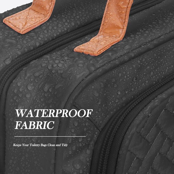Складана дорожня косметичка IDEATECH, водонепроникна, для чоловіків та жінок, з петлею для підвішування (251-чорний)