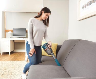Акумуляторний пилосос ручний BLACK+DECKER BHHV315J Lithium Dustbuster 12V, 20AW, циклонна система, безмішковий, титаново-синій