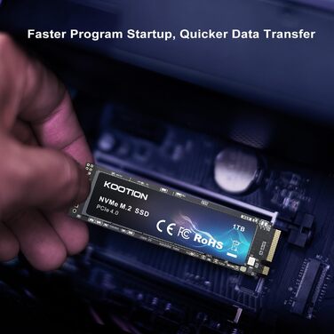 SSD KOOtion 1TB NVMe PCIe 4.0: Швидкий SSD для PS5, ігор та відеомонтажу
