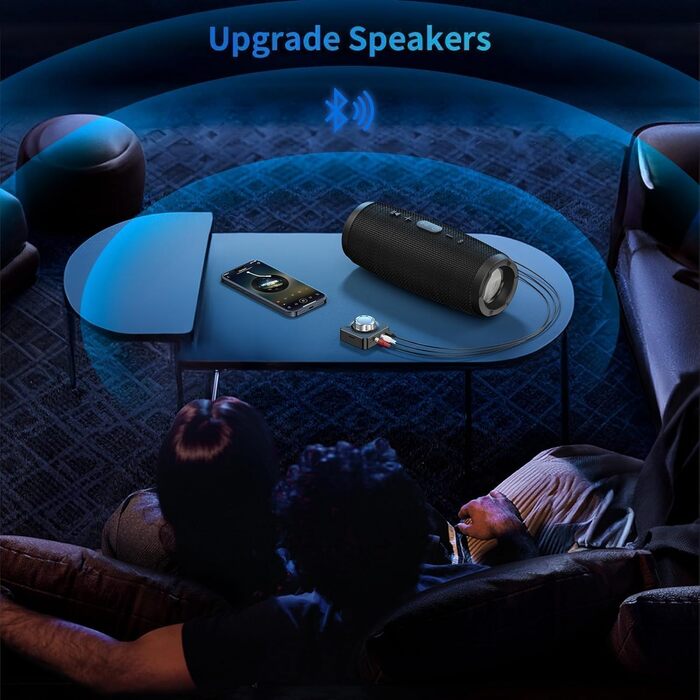 Bluetooth 5.0 Аудіоприймач NEUTYPECHIC: Dual AUX адаптер з 3.5 мм для стереосистеми, колонки, авто