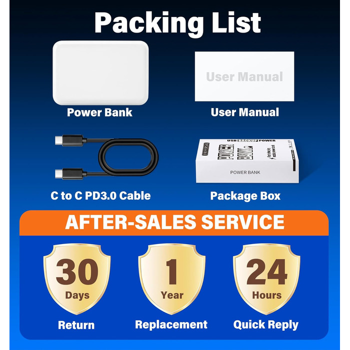 Power Bank MagSafe 5000mAh з PD 20W, QC 3.0, USB-C для iPhone 17/16/15/14/13 (Pro), білий