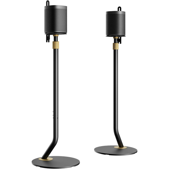 Підставка для колонок FITUEYES Design, регульована висота, металева, чорна (2 шт.)