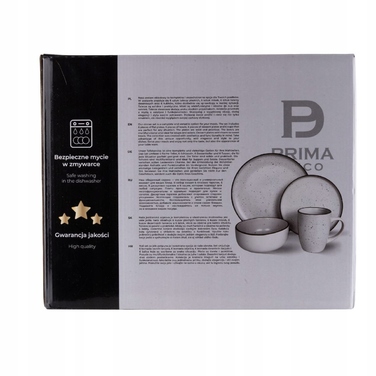 Обідній сервіз на 12 осіб, 48 предметів Premium: великі, маленькі та глибокі тарілки, а також чашки