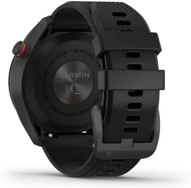 Годинник GPS Garmin S42 для гольфу, дорослий, унісекс, сірий титан/чорний, 43,4 x 43,4 x 11,7 мм
