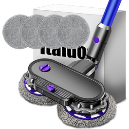 Насадка Italdos 3-в-1 для пилососів Dyson V7 V8 V10 V11 V15: миття, полірування, 4 мікрофібрових серветок, бак для води