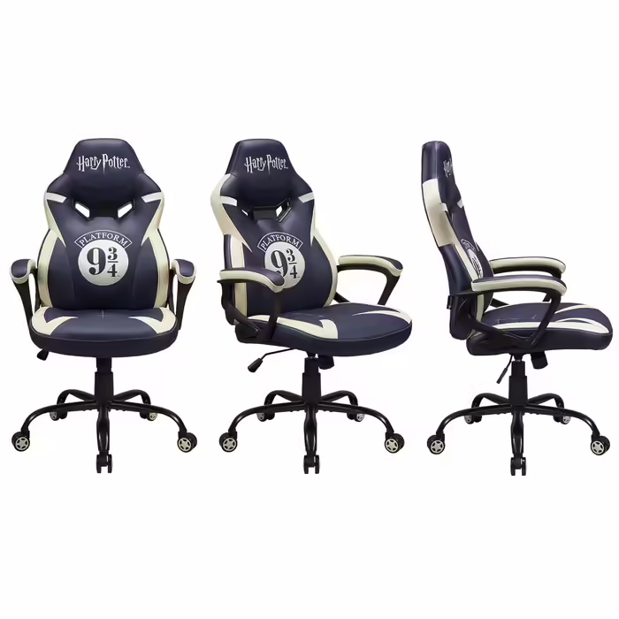 Subsonic Harry Potter Gaming Chair Hogwarts - Office Chair for Junior Gamers - Black and Gold - Officially Licensed