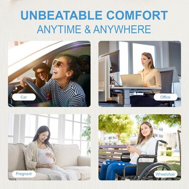 Автомобільна подушка для сидіння Lofty Aim з Memory Foam: підтримка спини, зняття болю при ішіасі, для авто, вантажівки, офісу, інвалідного візка - велика, чорна