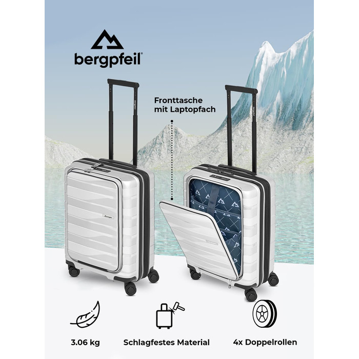 Чемодан середнього розміру з жорстким корпусом, розширюваний | Trolley 45 x 27 x 66 см з поліпропілену | Унісекс, вага 3,7 кг | Подвійні колеса & TSA-замок (Travel) | Відділення для ноутбука (55 см)