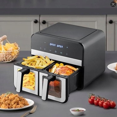 Аерофритюрниця ATC-AF043 з подвійною чашею, 9 л