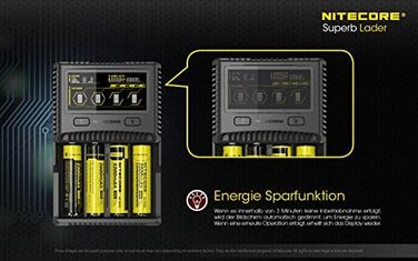Зарядний пристрій Nitecore SC4 4-канальний для Li-Ion, NiMH, NiCd акумуляторів з LCD-дисплеєм
