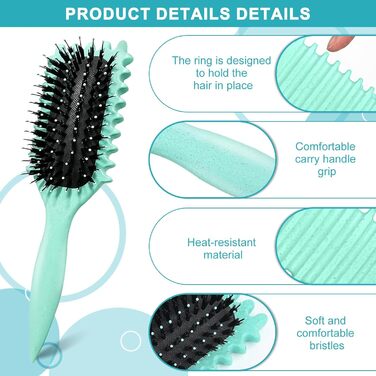 Щітка для кудрявого волосся Lockenbürste - для формування кудрів та об'єму (зелена)