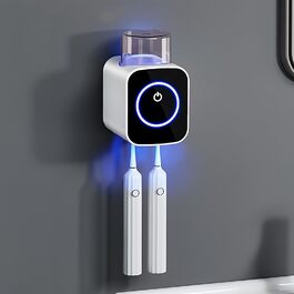 Стерилізатор зубних щіток з УФ-світлом Maxspace, тримач для стаканів, таймер, індикатор (білий)