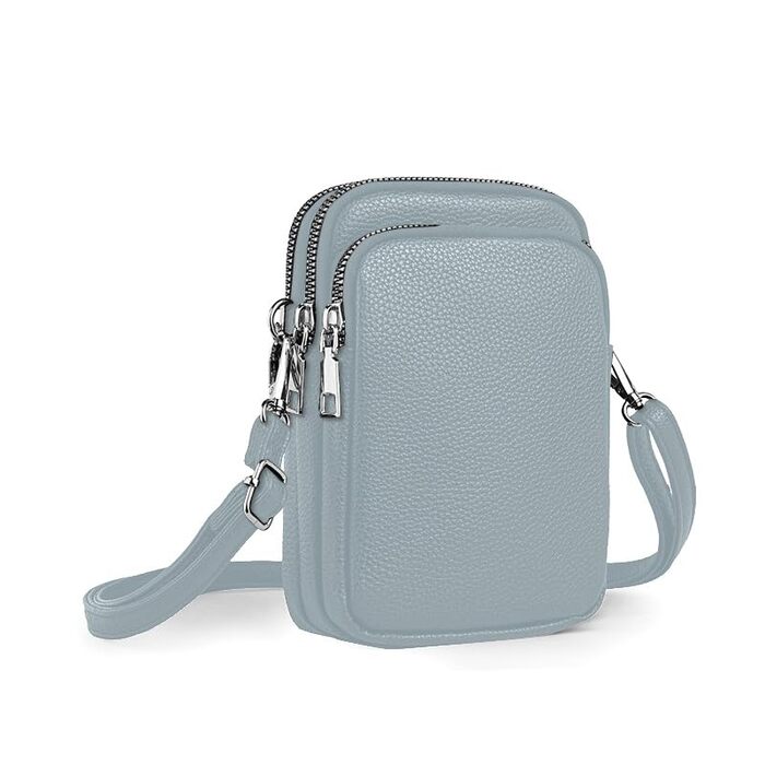 Сумка жіноча Mini Tasche на плече для телефону, гаманця та iPhone 16 Pro Max/Samsung/Xiaomi (Блакитна)