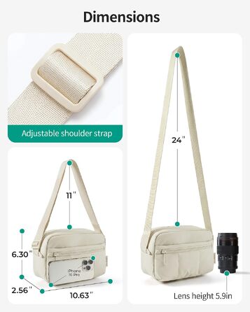 Компактна сумка для фотоапарата Bagsmart Puffer для DSLR та SLR камер, колір: верблюжий
