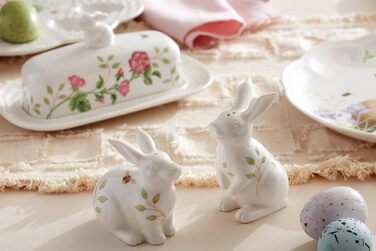 Lenox 893456 Butterfly Meadow Bunny Salt & Pepper Shakers, Porcelain, Multicolor