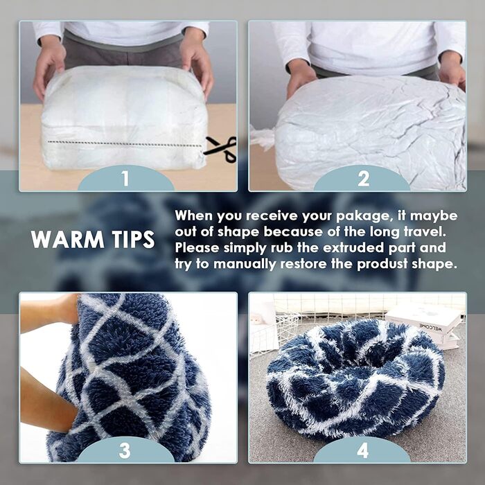 М'яке ліжко для котів та собак 50x50 см, кругла, плюшеве, з подушкою, для маленьких тварин, кольору імбирь (фіолетовий)