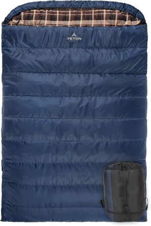 Сплячий мішок TETON Sports Mammoth Queen-Size, двомісний, синій, для кемпінгу, -6°C