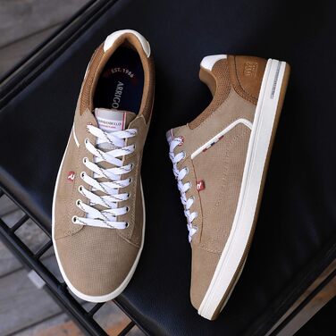 ARRIGO BELLO Кросівки чоловічі бізнес/повсякденні, легкі, для ходьби, бігу, спорту, розмір 41-46 (45 EU, Колір: Коричневий)