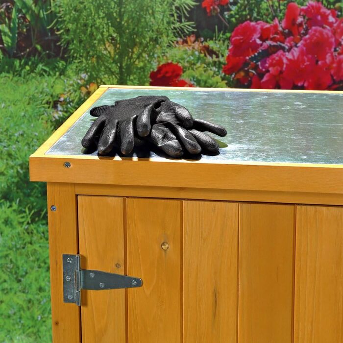 Garden/Tool Storage Cabinet with 2 Doors, 75 cm x 40 cm x 90 cm (W x D x H)