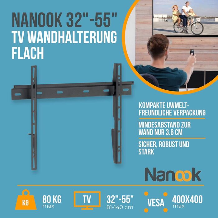 Настінне кріплення для телевізора Nanook 32-55