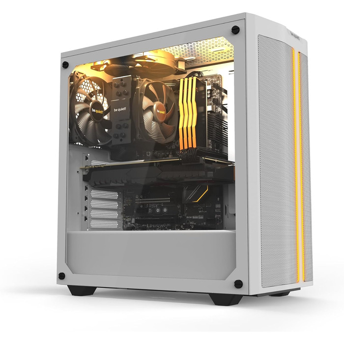Корпус для ПК be quiet! Pure Base 500DX White, 3 вентилятори Pure Wings 2, ARGB підсвітка, підтримка радіаторів до 360мм, загартоване скло, білий
