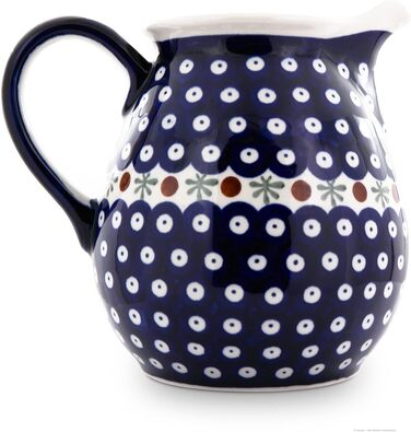 Bunzlauer Ceramics 1.45 Liter Ceramic Pitcher/Jug/Carafe – rounded shape, classic design, hand-painted, stoneware (Decoration 41)