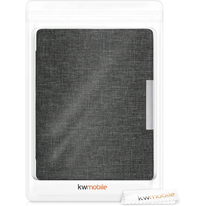 Чохол kwmobile для Kobo Aura Edition 1: тканинний захисний чохол для eReader, темно-сірий