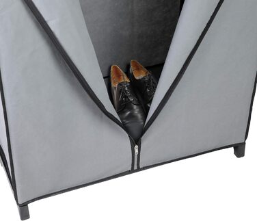 axentia Wardrobe, approx. 75 x 150 x 50 cm, Grey-Black